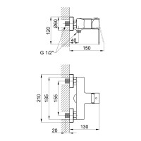 Змішувач для душу Lipno QTLIPNO4023101C Chrome Qtap QTAP фото 1