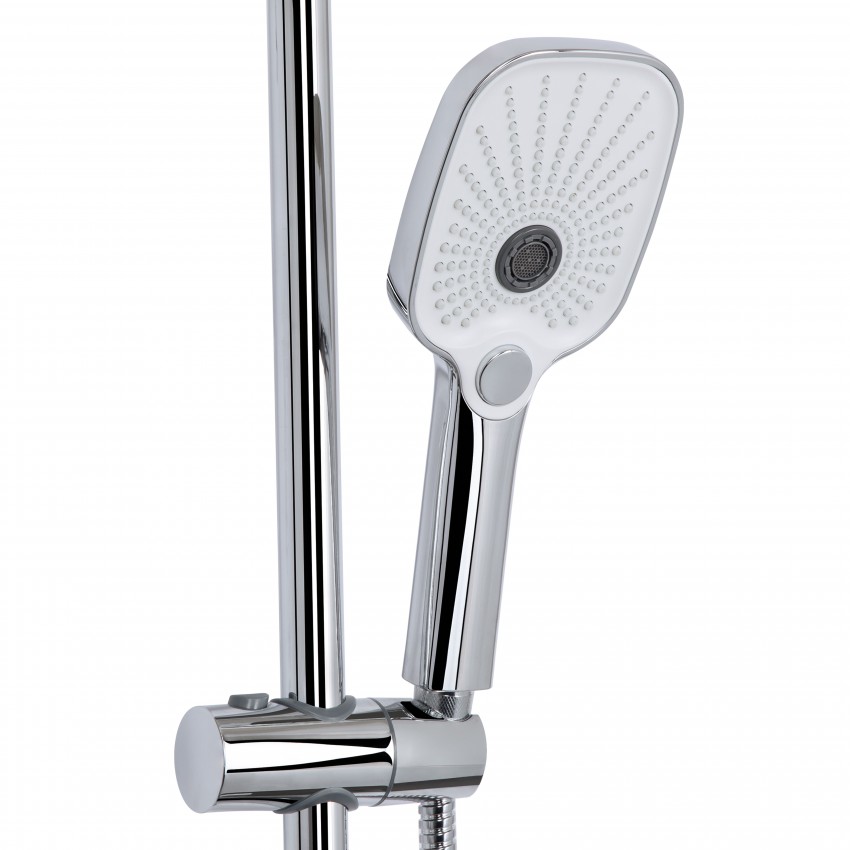 Душова система універсальна Gemini на три споживача (з виливом) QTGEM111CRW45687 Chrome/White Qtap QTAP фото 3