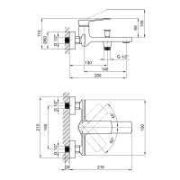 Змішувач для ванни Slavonice QTSLV3042103DC Chrome Qtap QTAP фото 1