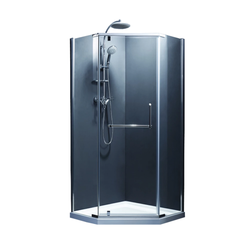 FEN0123 DEVIT PL COMFORT Кабіна душова, п'ятикут. 90х90, без піддона, скло прозоре (1 сорт) DEVIT PL фото 1