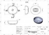Умивальник MARK 425 Miraggio MIRAGGIO фото 1