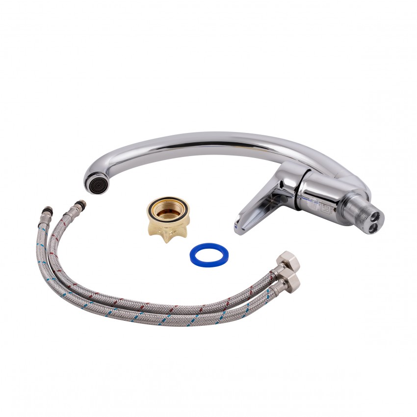 Змішувач для кухні Nicole 008F, Chrome (k35) LDNIC008FCRM21877 Lidz LIDZ фото 3