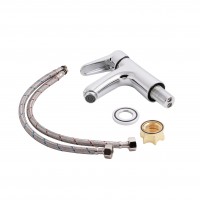 Змішувач для раковини низький Nicole 001F, Chrome (k35) LDNIC001FCRM21880 Lidz LIDZ фото 2