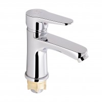 Змішувач для раковини низький Nicole 001F, Chrome (k35) LDNIC001FCRM21880 Lidz