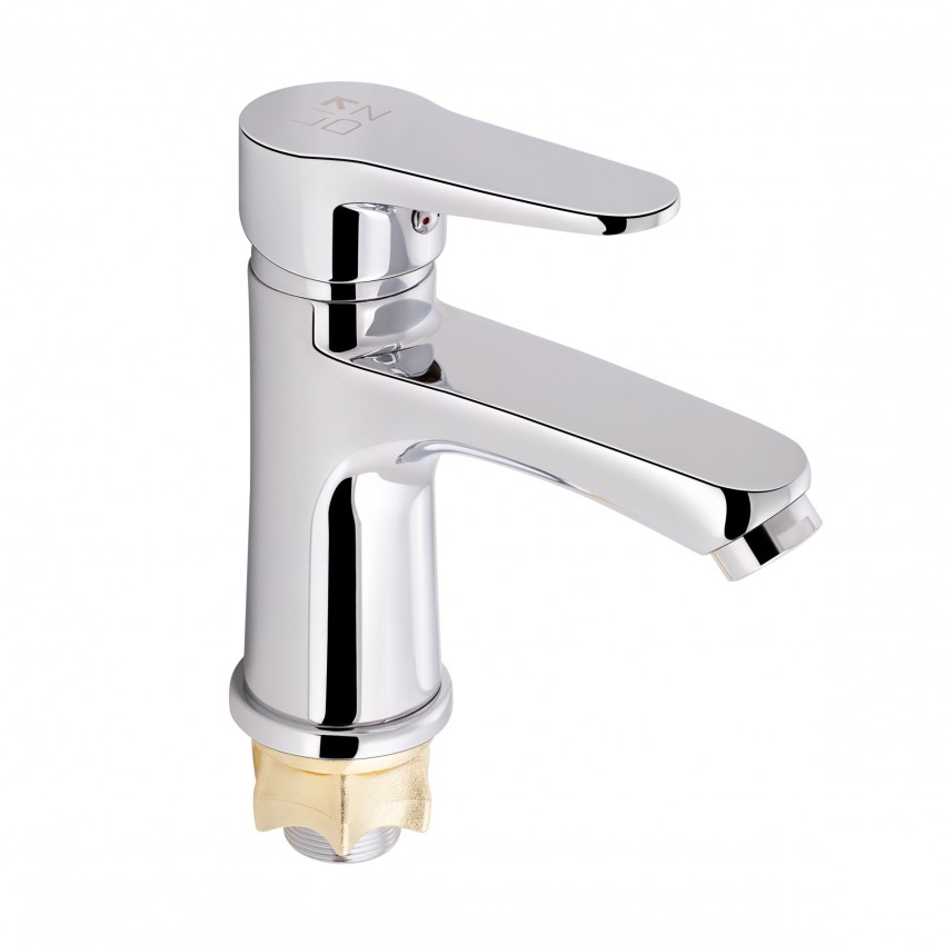 Змішувач для раковини низький Nicole 001F, Chrome (k35) LDNIC001FCRM21880 Lidz LIDZ