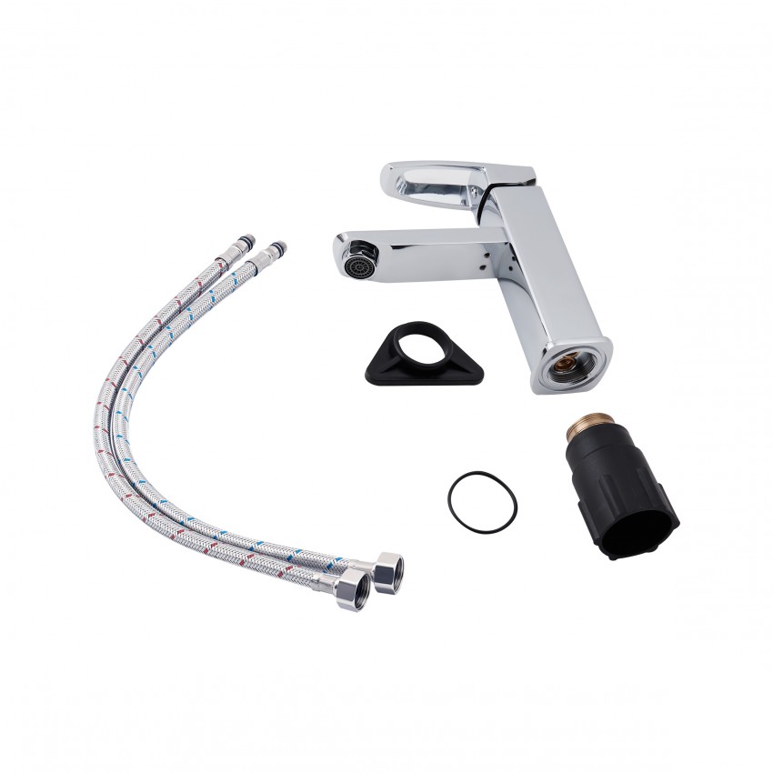Змішувач для раковини низький Sofi 001F, Chrome (k35) LDSOF001FCRM22006 Lidz LIDZ фото 2