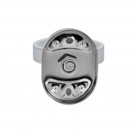 Склянка з тримачем Oreo 0401, Chrome/White настінна (матове скло) LDORE0401CRM22163 Lidz LIDZ фото 2