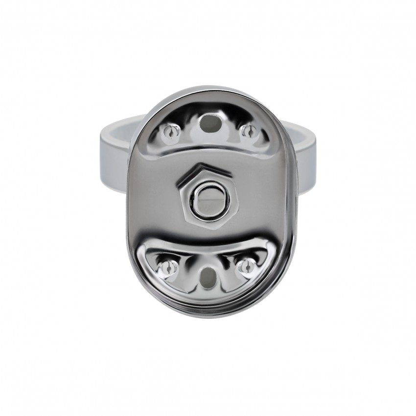 Склянка з тримачем Oreo 0401, Chrome/White настінна (матове скло) LDORE0401CRM22163 Lidz LIDZ фото 2