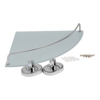 Полиця кутова Oreo 1001, Chrome скляна LDORE1001CRM22180 Lidz LIDZ фото 2