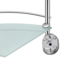 Полиця кутова Oreo 1003, Chrome, 3-ярусна скляна LDORE1003CRM22182 Lidz LIDZ фото 2