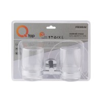 Склянка з тримачем подвійна Liberty, Chrome настінна QTLIBCRM1155 Qtap QTAP фото 4