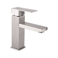 Змішувач для раковини низький Kubis 001F, Nickel (k35) LDKUB001FNKS28534 Lidz