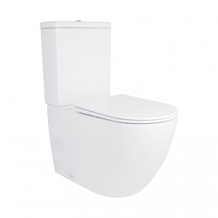 Унітаз підлоговий Jay 680×370×815 мм, White, з сидінням Slim Duroplast/ Soft-close/ Quick Release QT07222176W Qtap QTAP