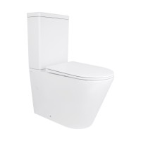 Унітаз підлоговий Swan Rimless 640×360×835 мм, White, з сидінням Slim Duroplast/ Soft-close/ Quick Release QT15222178W Qtap