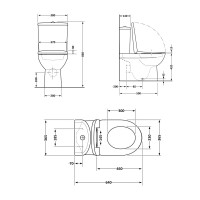 Унітаз підлоговий Swan Rimless 640×360×835 мм, White, з сидінням Slim Duroplast/ Soft-close/ Quick Release QT15222178W Qtap QTAP фото 1