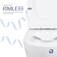 Унітаз підлоговий Swan Rimless 640×360×835 мм, White, з сидінням Slim Duroplast/ Soft-close/ Quick Release QT15222178W Qtap QTAP фото 4