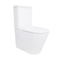 Унітаз підлоговий Swan Rimless 610×360×835 мм, White, з сидінням Slim Duroplast/ Soft-close/ Quick Release QT15222179W Qtap