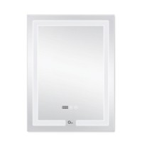 Дзеркало настінне Mideya (MI1) 500х800 мм, прямокутне, з LED-підсвіткою Touch, антизапотіванням, годинником, димером, рег. яскравості Qtap QTAP фото 2