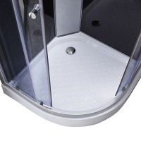 Душовий бокс Tani SB90x90.SAT.LOW.GR, низький, скло тоноване 4 мм + стінки BLA Lidz LIDZ фото 4