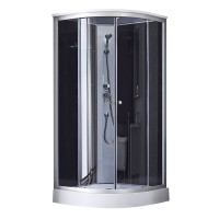 Душовий бокс Tani SB90x90.SAT.LOW.GR, низький, скло тоноване 4 мм + стінки BLA Lidz