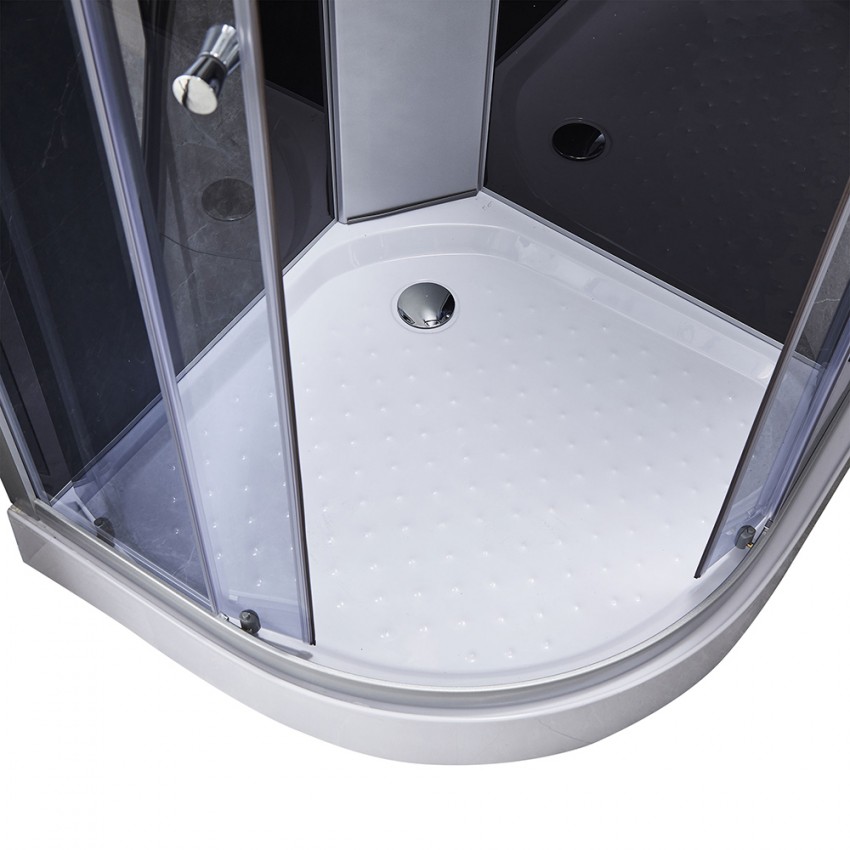Душовий бокс Tani SB90x90.SAT.LOW.GR, низький, скло тоноване 4 мм + стінки BLA Lidz LIDZ фото 4