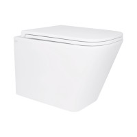 Унітаз підвісний Tern Rimless 490x340x350 мм, White, з сидінням Slim Duroplast/ Soft-close/ Quick Release QT1733052ERW Qtap