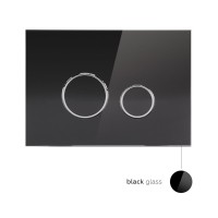 Клавіша змиву Nest 175х245х4 мм, Glass Black, кругла QT0111V1163GB Qtap QTAP фото 3