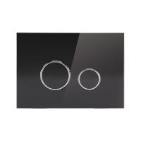 Клавіша змиву Nest 175х245х4 мм, Glass Black, кругла QT0111V1163GB Qtap