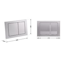 Клавіша змиву Nest 150x220x13 мм, Satin, квадратна QT0111M06029SAT Qtap QTAP фото 1