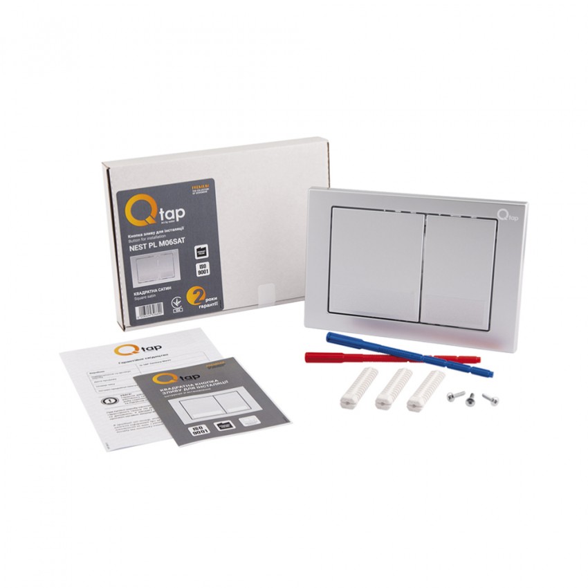 Клавіша змиву Nest 150x220x13 мм, Satin, квадратна QT0111M06029SAT Qtap QTAP фото 4