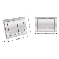 Клавіша змиву Nest 150x220x13 мм, Chrome, квадратна QT0111M06028CRM Qtap QTAP фото 1