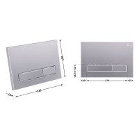 Клавіша змиву Nest 150x220x13 мм, Satin, лінійна QT0111M08382SAT Qtap QTAP фото 1