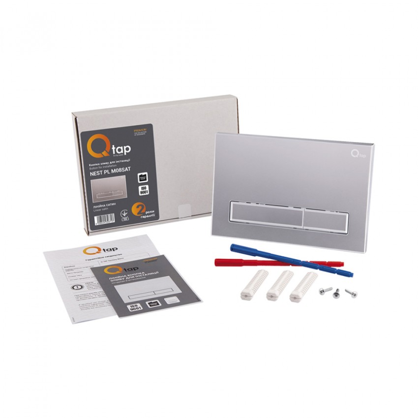 Клавіша змиву Nest 150x220x13 мм, Satin, лінійна QT0111M08382SAT Qtap QTAP фото 4