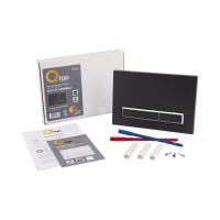 Клавіша змиву Nest 150x220x13 мм, Matt Black, лінійна QT0111M08V1091MB Qtap QTAP фото 4