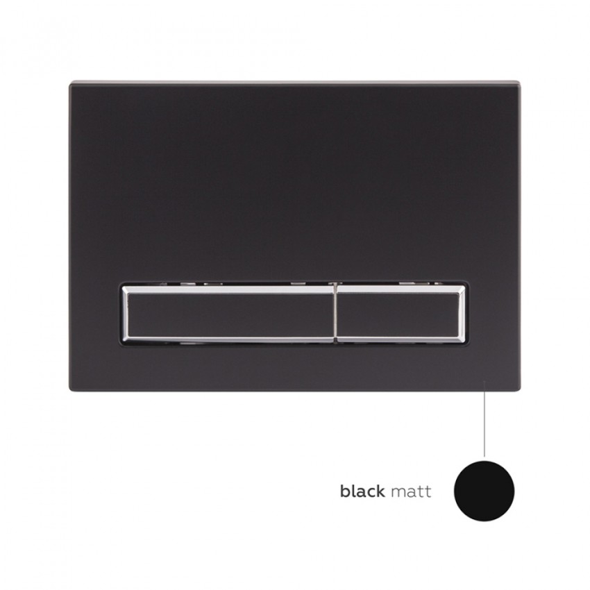 Клавіша змиву Nest 150x220x13 мм, Matt Black, лінійна QT0111M08V1091MB Qtap QTAP фото 3