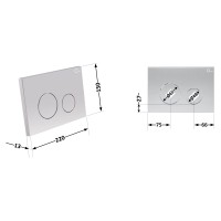 Клавіша змиву Nest 150x220x13 мм, Satin, кругла QT0111M11111SAT Qtap QTAP фото 1