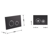 Клавіша змиву Nest 150x220x13 мм, Matt Black, кругла QT0111M11V1146MB Qtap QTAP фото 1
