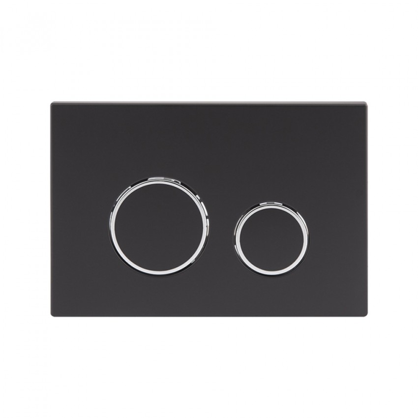 Клавіша змиву Nest 150x220x13 мм, Matt Black, кругла QT0111M11V1146MB Qtap QTAP