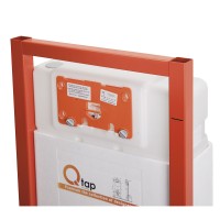 Комплект: Qtap Nest ST Інсталяція для унітазу 4 в 1 (Клавіша змиву 175х245х4 мм, Glass Black, кругла) QTAP фото 2