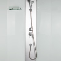 Душовий бокс Tani SB90x90.SAT.HIGH.FR, високий, скло Frost 4 мм + стінки WHI Lidz LIDZ фото 3