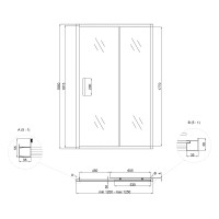 Двері в нішу Aria SD120x185.CRM.FR скло Frost 5 мм, розсувні Lidz LIDZ фото 1