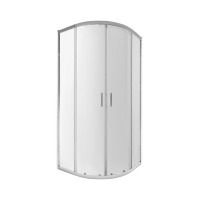 Душова кабіна Taurus CRM1099AC6, 90х90 см, полукругла, скло 6 мм Clear, CalcLess, розсувна, без піддону Qtap