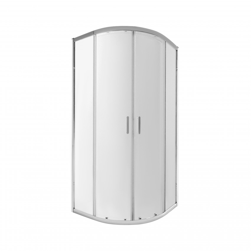 Душова кабіна Taurus CRM1099AC6, 90х90 см, полукругла, скло 6 мм Clear, CalcLess, розсувна, без піддону Qtap QTAP