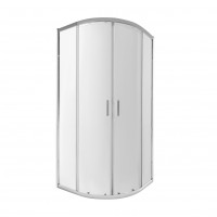Душова кабіна Taurus CRM1011AC6, 100х100 см, полукругла, скло 6 мм Clear, CalcLess, розсувна, без піддону Qtap
