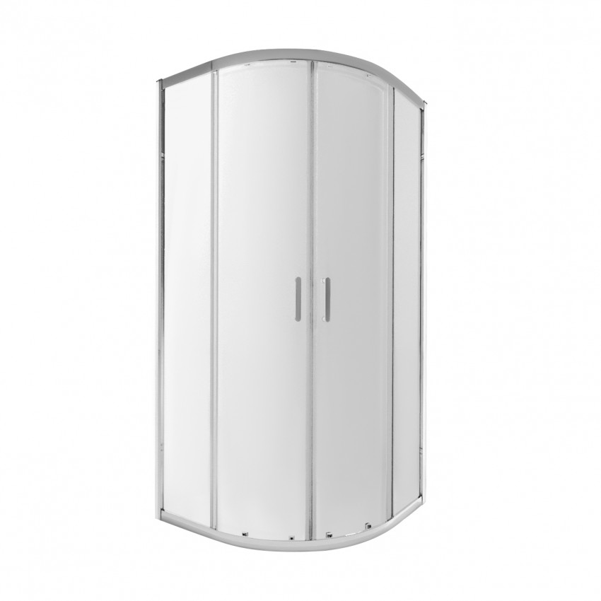 Душова кабіна Taurus CRM1011AC6, 100х100 см, полукругла, скло 6 мм Clear, CalcLess, розсувна, без піддону Qtap QTAP