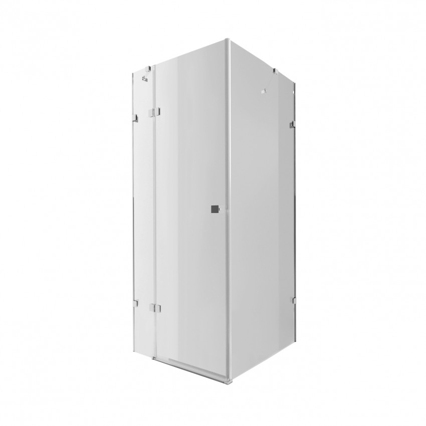 Душова кабіна Capricorn CRM1099SC6, 90х90 см, квадратна, скло 6 мм Clear, CalcLess, розпашна, без піддону Qtap QTAP