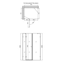Душова кабіна Capricorn CRM1018RC6, 100x80 см, прямокутна, скло 6 мм Clear, CalcLess, розпашна, без піддону Qtap QTAP фото 1