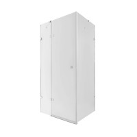 Душова кабіна Capricorn CRM1018RC6, 100x80 см, прямокутна, скло 6 мм Clear, CalcLess, розпашна, без піддону Qtap