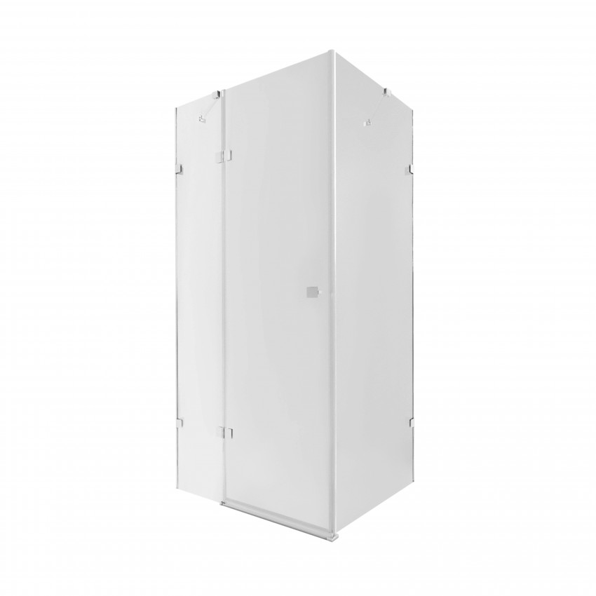 Душова кабіна Capricorn CRM1018RC6, 100x80 см, прямокутна, скло 6 мм Clear, CalcLess, розпашна, без піддону Qtap QTAP