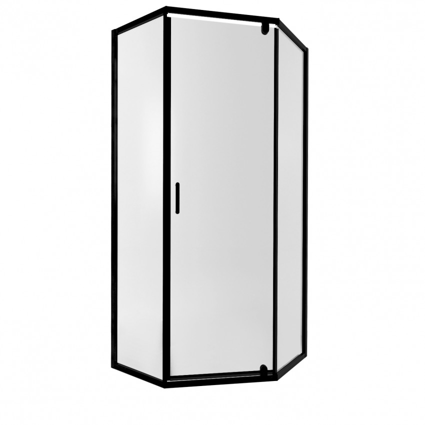 Душова кабіна Scorpio BLA10995-AC6, 90х90 см, п'ятикутна, скло 6 мм Clear, CalcLess, розпашна, без піддону Qtap QTAP